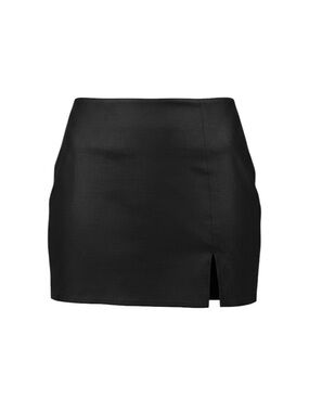 Reformation Black Slit Mini Skirt Size 6